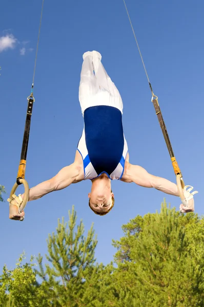 Gimnastyk sportowy charakter — Zdjęcie stockowe