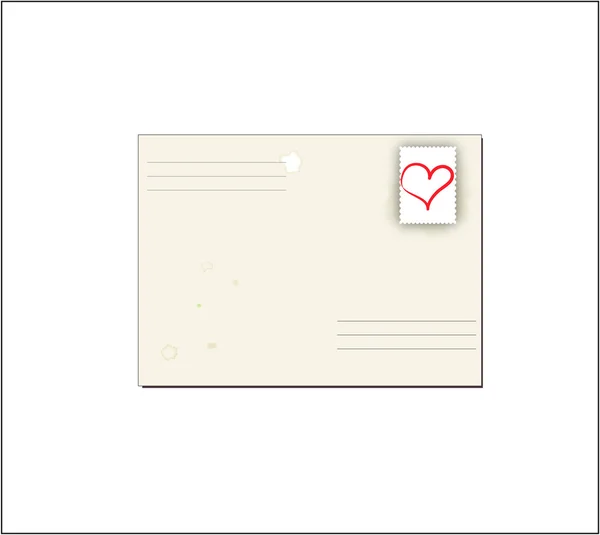 Vintage love letter icon