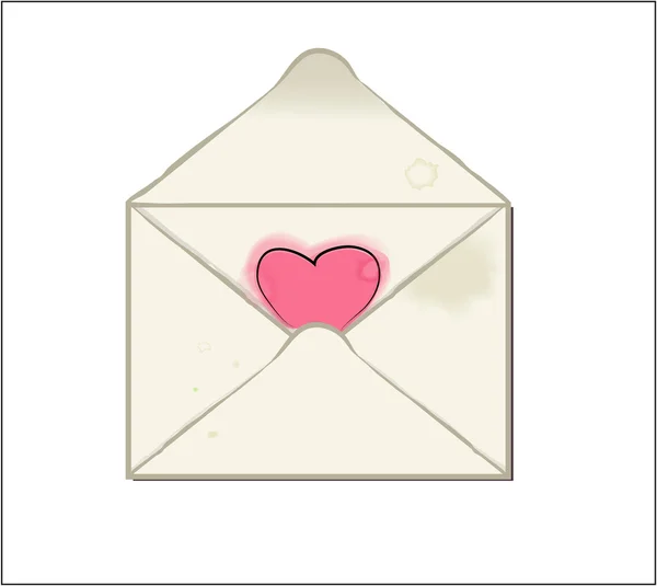 Vintage love letter icon — Stock Photo, Image