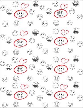 Love smiles background clipart