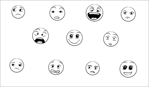 Vektorové emoce icones — Stockový vektor