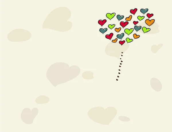 Μπαλόνι με μορφή αγάπη καρδιά — Διανυσματικό Αρχείο