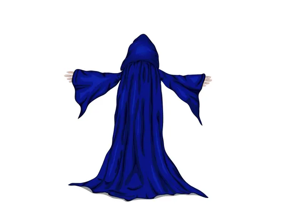 Illustration vectorielle d'un magicien ou d'un moine . — Image vectorielle