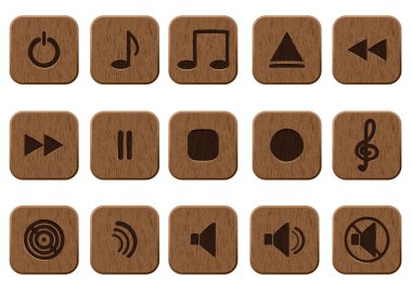 15 music icons set. clipart