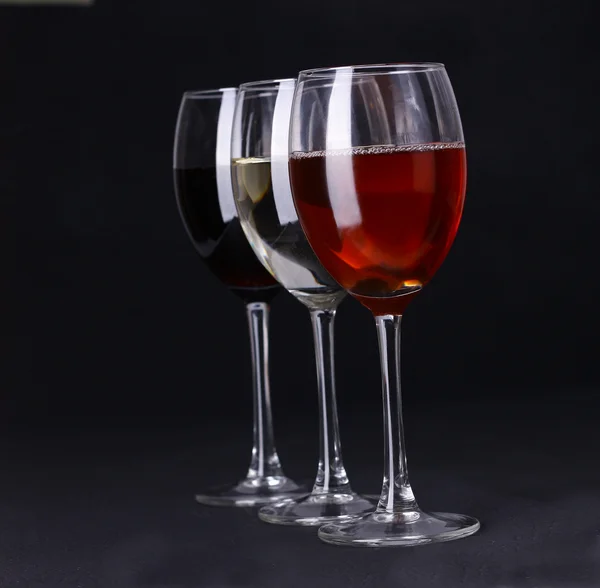 Three glass of wine — Stock Photo, Image