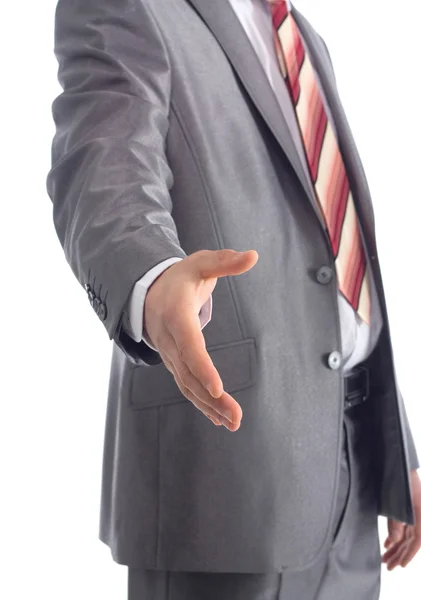 A business man with an open hand ready to seal a deal Stock Image