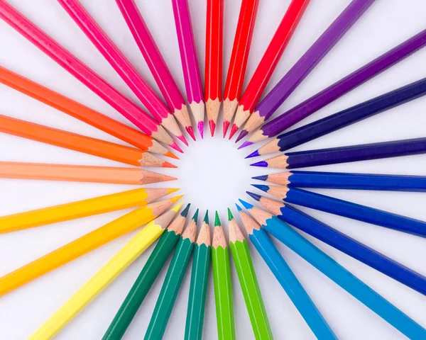 Stock image Many different colored pencils