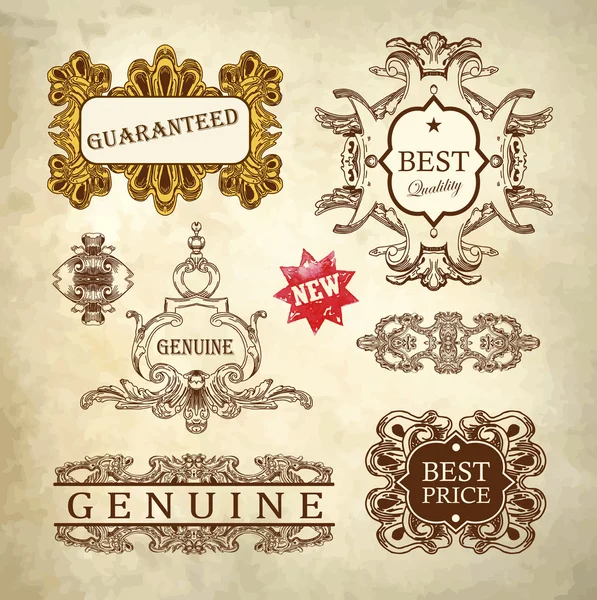 stock vector Luxury premium quality and guarantee label design