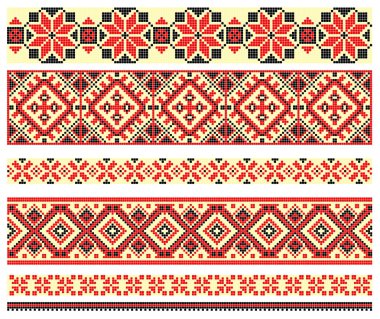 Ukraine embroidered clipart