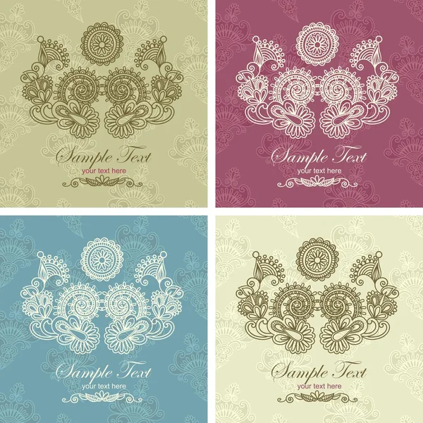 4 motif floral de luxe — Image vectorielle