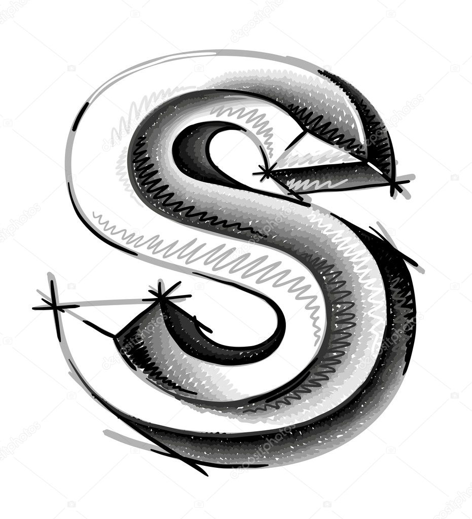 Letter S Sketch In A Notebook Stock Illustration - Download Image Now -  Handwriting, Letter S, 2015 - iStock