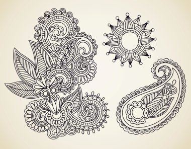 Flowers Doodle Vector Illustration Design Element clipart