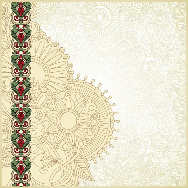 Patrón floral con adorno — Vector de stock
