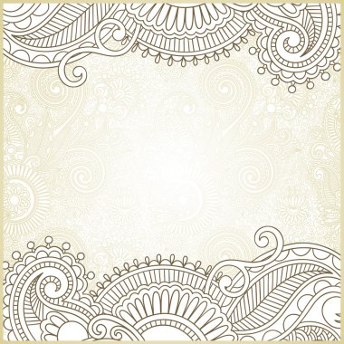 Ornate card announcement clipart