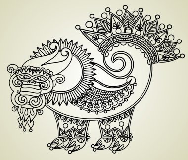 Unique dragon clipart