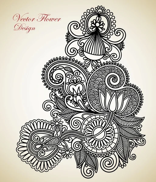 Diseño de flor adornada — Archivo Imágenes Vectoriales