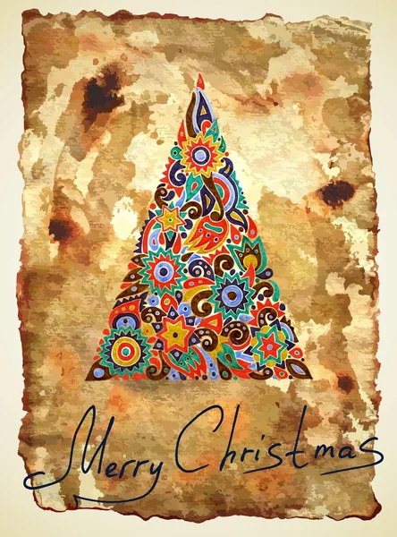 Грязный орнаментальный рождественский дизайн — стоковый вектор