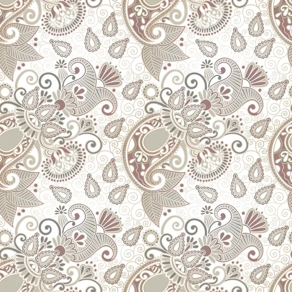 Nahtlose Blume Paisley Design Hintergrund — Stockvektor
