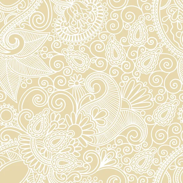 Fond de design paisley fleur sans couture — Image vectorielle