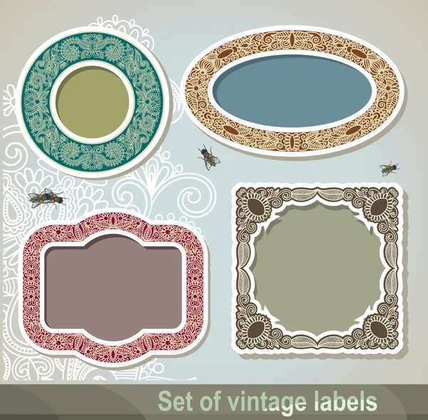 Étiquette et cadre vintage — Image vectorielle