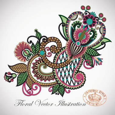 Ornate flower design clipart