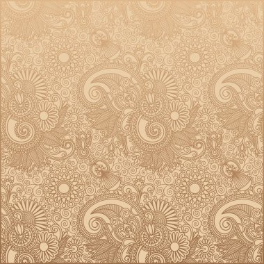 Flower paisley design clipart