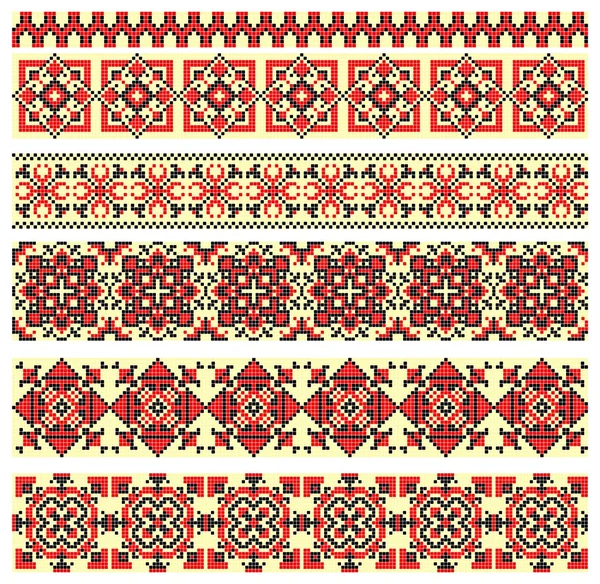 Kreuzstich ethnisches ukrainisches Muster — Stockvektor