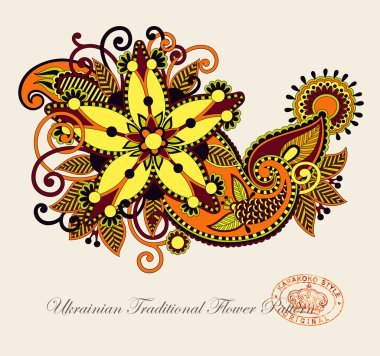 Ornate flower design clipart