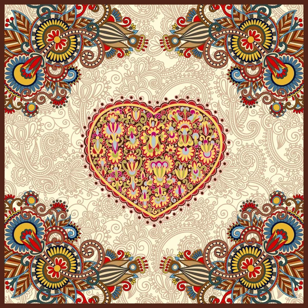 Unikátní dekorativní koberec design pro valentinky den — Stockový vektor