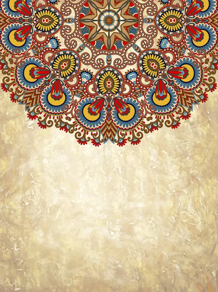 Grunge círculo abstracto fondo floral — Archivo Imágenes Vectoriales