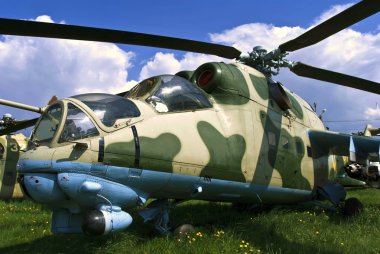 RADOM, Ukraina - May 8 : Mil Mi-24V. International Air Demonstra clipart