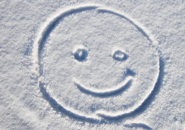 stock image Smiles drawing on the snow