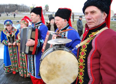 KIEV, UKRAINE - JAN 3: Ukraine annual festival of folk culture. clipart