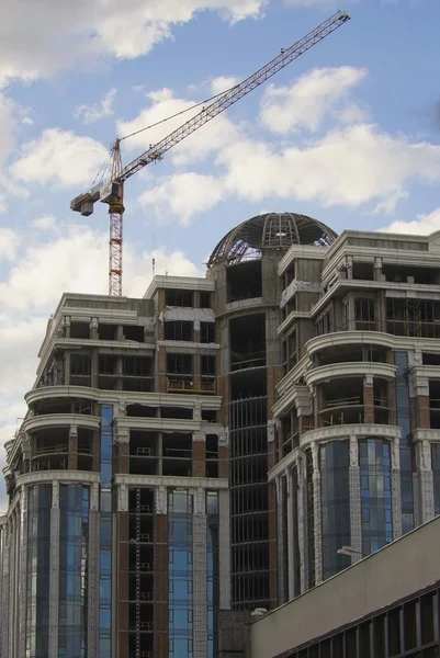 stock image Cranes and building construction