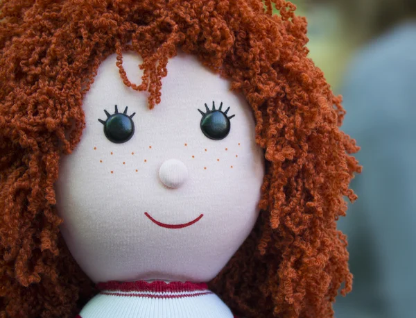 Retrato de uma boneca de trapo — Fotografia de Stock