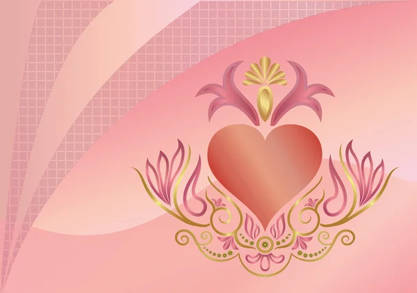 Розовый фон Валентины — стоковый вектор