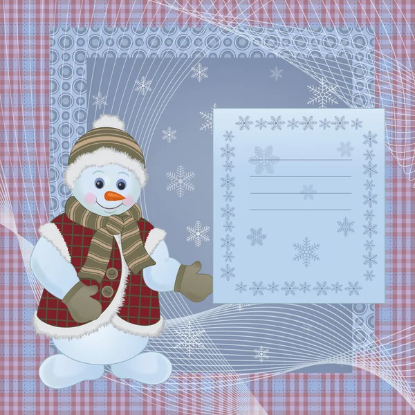 雪だるまのクリスマス デザイン — ストックベクタ