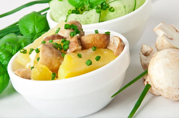 stock image Potatoes with mushrooms