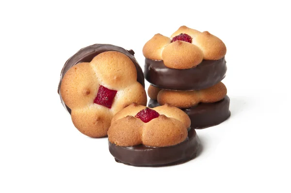 Chocolate cookie with cream — Stock Photo, Image