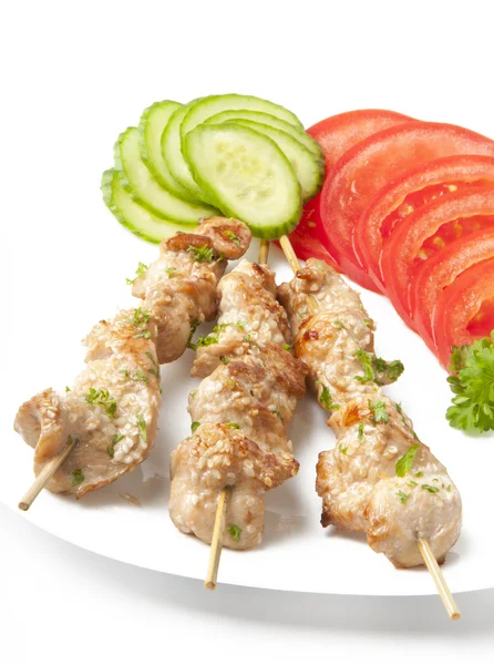 Kebab da un filetto di pollo — Foto Stock