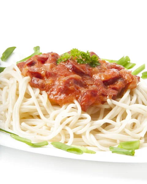 Fechar de espaguete — Fotografia de Stock