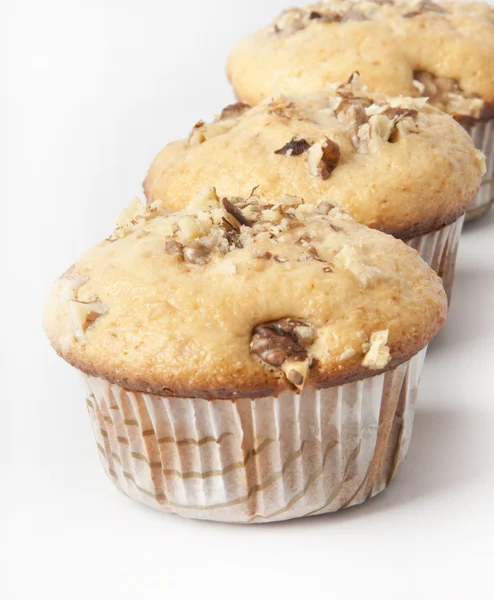 Muffins with nuts — Stock Photo, Image