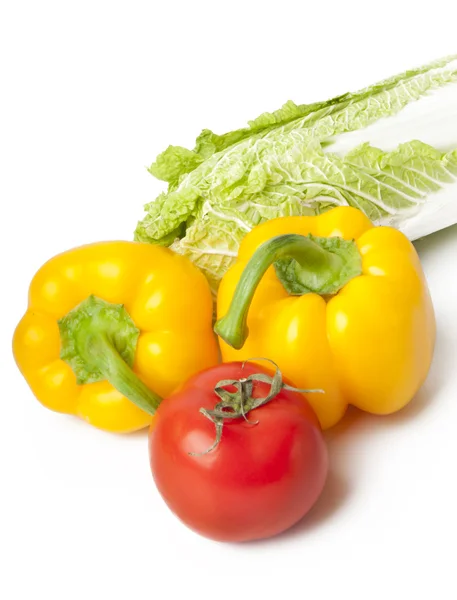 Beautiful vegetables isolated on white — Stock Photo, Image