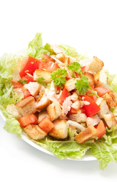 Caesar salad with salmon — Stock Photo, Image