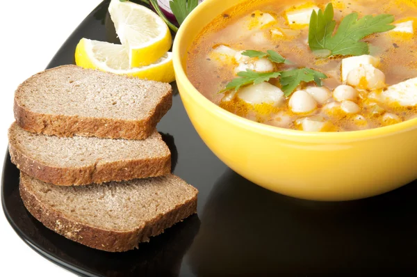 Soup with beans — Stock Photo, Image