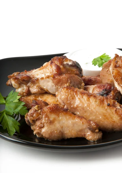 Grillezett csirkeszárnyak — Stock Fotó