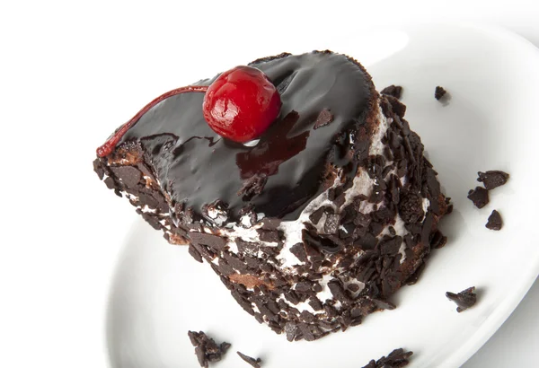 チェリーの甘いデザート フルーツ ケーキ — ストック写真
