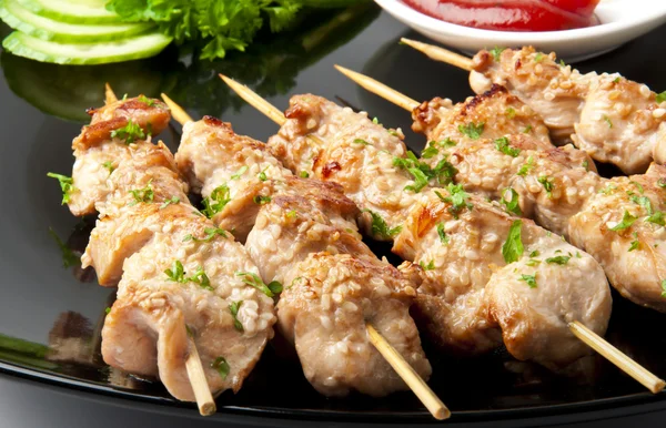 Kebabs from a chicken fillet — Stock Photo, Image