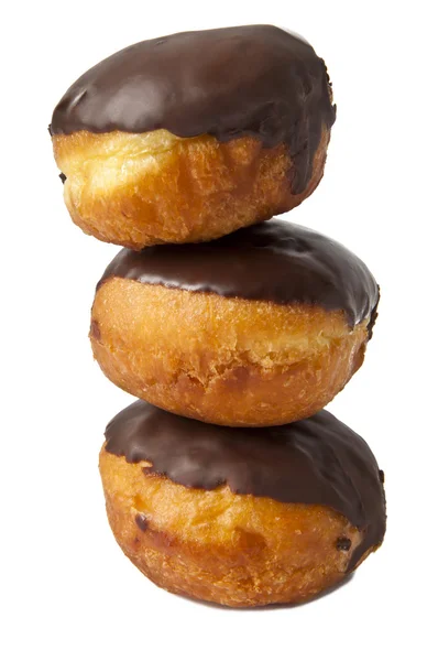 Chocolate donut isolerad på en vit bakgrund — Stockfoto