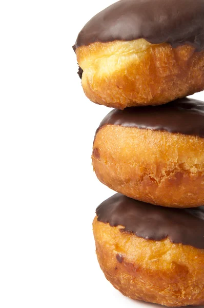 Chocolate donut isolated on a white background — Stock Photo, Image
